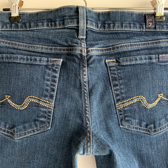 7 FOR ALL MANKIND Skinny Studded Jeans 28 EUC - Picture 3 of 8